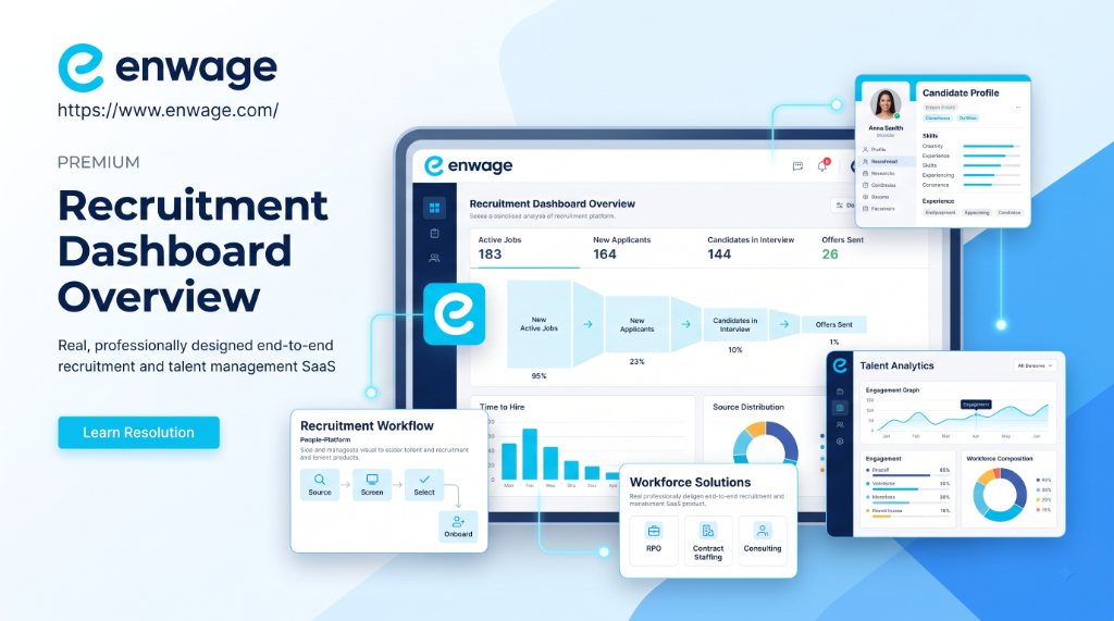 Enwage HCM and Payroll Dashboard Interface
