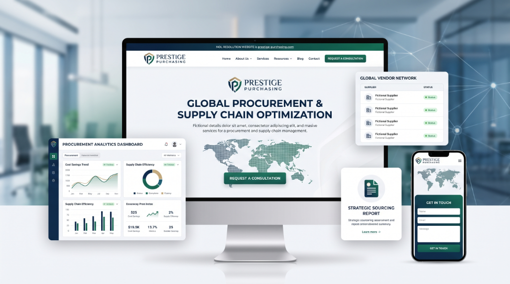 Prestige Purchasing AI Procurement Dashboard Interface